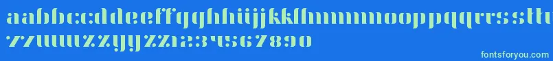 Aery Font – Green Fonts on Blue Background