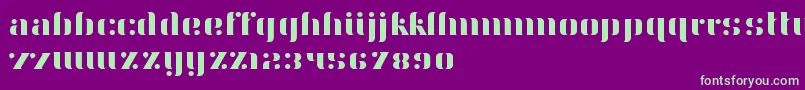 Aery Font – Green Fonts on Purple Background