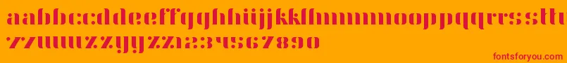 Aery-Schriftart – Rote Schriften auf orangefarbenem Hintergrund