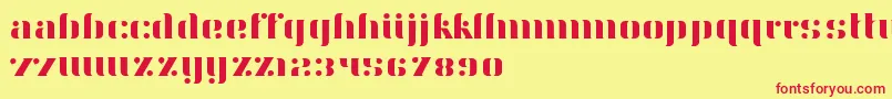 Czcionka Aery – czerwone czcionki na żółtym tle