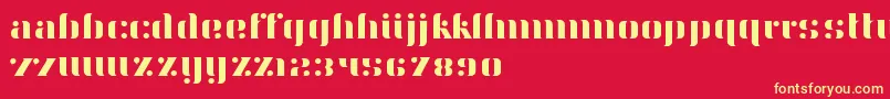 Aery Font – Yellow Fonts on Red Background