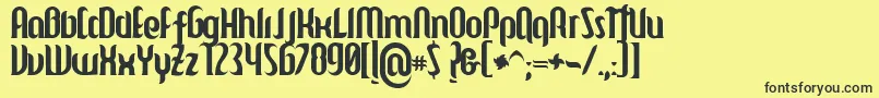 Mulago Font – Black Fonts on Yellow Background