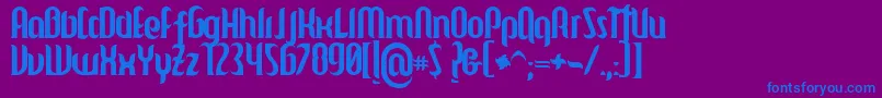 Mulago Font – Blue Fonts on Purple Background