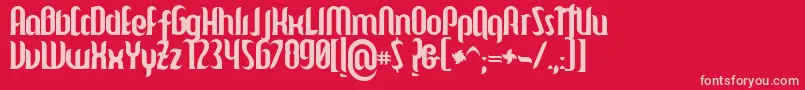 Mulago Font – Pink Fonts on Red Background