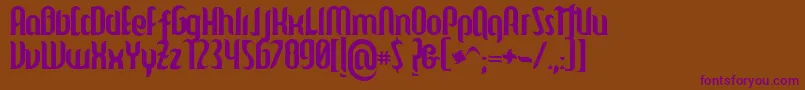 Mulago Font – Purple Fonts on Brown Background