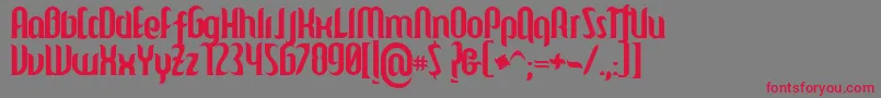 Mulago Font – Red Fonts on Gray Background