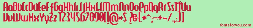 Mulago Font – Red Fonts on Green Background