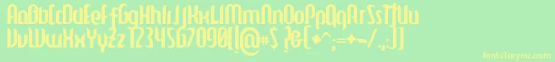 Mulago Font – Yellow Fonts on Green Background