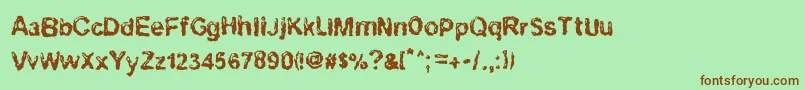 Ruohomatto Font – Brown Fonts on Green Background