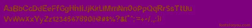 Ruohomatto Font – Brown Fonts on Purple Background