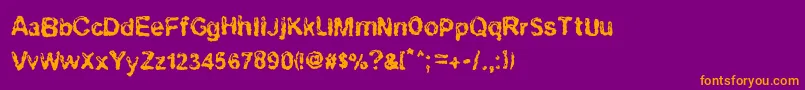 Ruohomatto Font – Orange Fonts on Purple Background