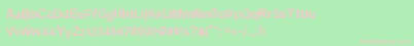 Ruohomatto Font – Pink Fonts on Green Background