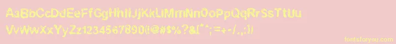 Ruohomatto Font – Yellow Fonts on Pink Background