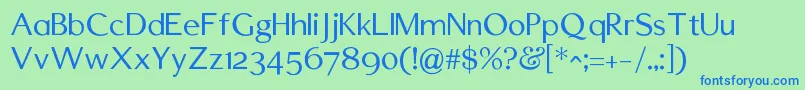 フォントEdmundsburySansRegularV2 – 青い文字は緑の背景です。