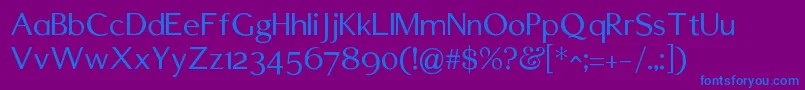 EdmundsburySansRegularV2 Font – Blue Fonts on Purple Background