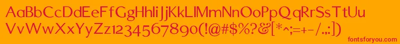 EdmundsburySansRegularV2 Font – Red Fonts on Orange Background