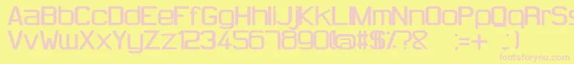 HugFemmesBold Font – Pink Fonts on Yellow Background