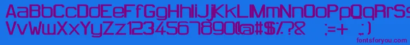 HugFemmesBold Font – Purple Fonts on Blue Background