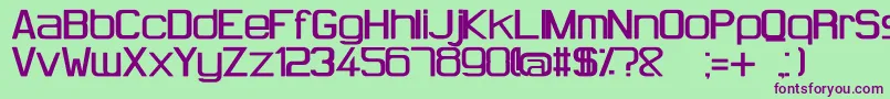Шрифт HugFemmesBold – фиолетовые шрифты на зелёном фоне
