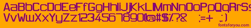 HugFemmesBold Font – Purple Fonts on Orange Background