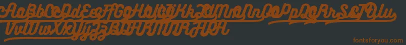 Bukhariscriptalternates Font – Brown Fonts on Black Background