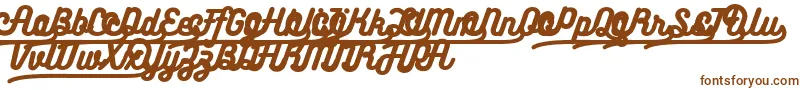 Шрифт Bukhariscriptalternates – коричневые шрифты на белом фоне