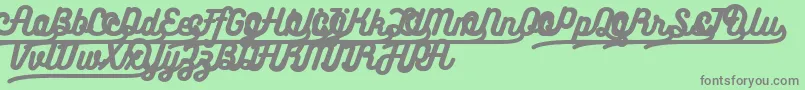 Bukhariscriptalternates Font – Gray Fonts on Green Background