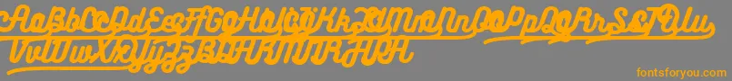 Bukhariscriptalternates Font – Orange Fonts on Gray Background