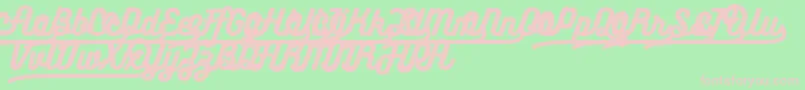 Bukhariscriptalternates Font – Pink Fonts on Green Background