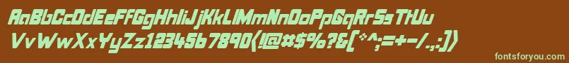 Bonkit Font – Green Fonts on Brown Background