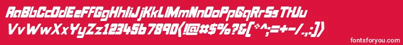 フォントBonkit – 赤い背景に白い文字