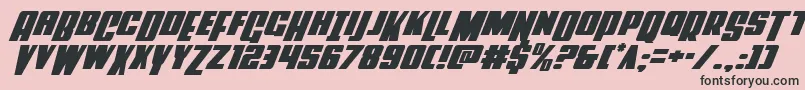 Powerlordital Font – Black Fonts on Pink Background