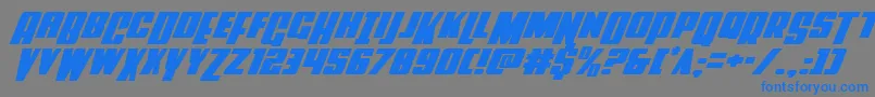 Powerlordital Font – Blue Fonts on Gray Background