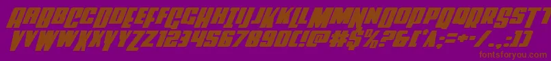 Powerlordital Font – Brown Fonts on Purple Background