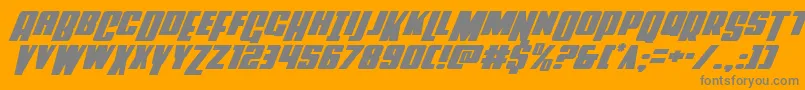 Powerlordital Font – Gray Fonts on Orange Background