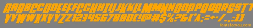 Powerlordital Font – Orange Fonts on Gray Background