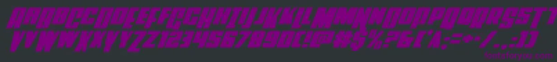 Powerlordital Font – Purple Fonts on Black Background