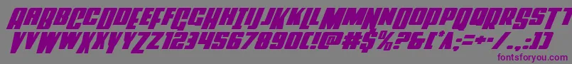 Powerlordital Font – Purple Fonts on Gray Background