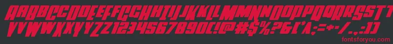 Powerlordital Font – Red Fonts on Black Background