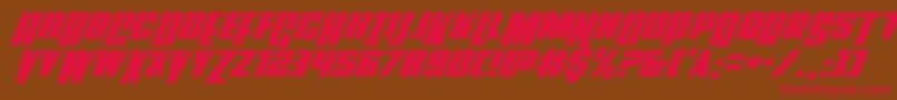 Powerlordital Font – Red Fonts on Brown Background
