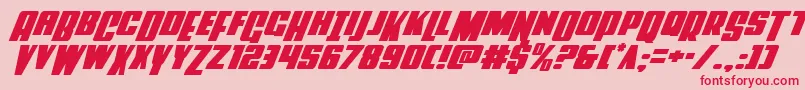 Powerlordital Font – Red Fonts on Pink Background