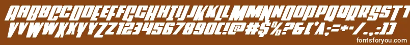 Powerlordital Font – White Fonts on Brown Background