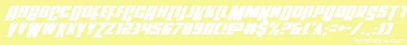 Powerlordital Font – White Fonts on Yellow Background