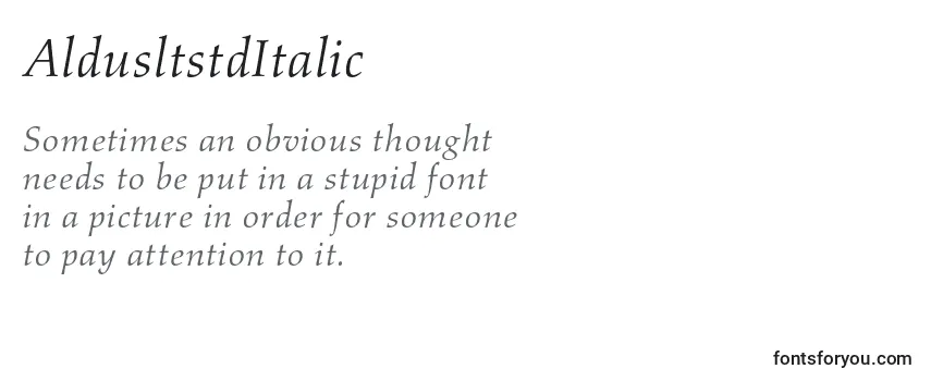 Review of the AldusltstdItalic Font