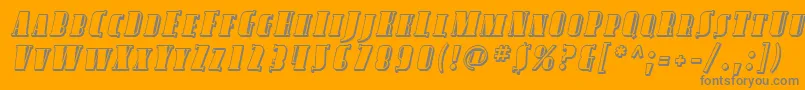 SfavondalescshadedItalic-Schriftart – Graue Schriften auf orangefarbenem Hintergrund
