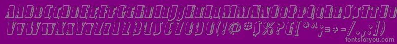 SfavondalescshadedItalic Font – Gray Fonts on Purple Background