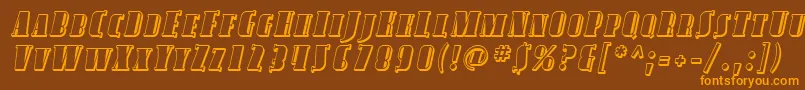 SfavondalescshadedItalic Font – Orange Fonts on Brown Background
