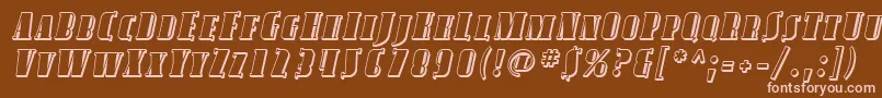 SfavondalescshadedItalic Font – Pink Fonts on Brown Background