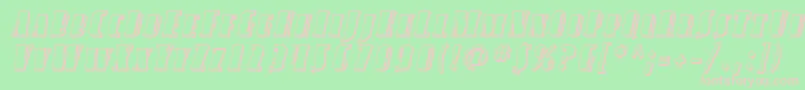 SfavondalescshadedItalic Font – Pink Fonts on Green Background