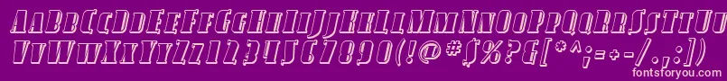 SfavondalescshadedItalic Font – Pink Fonts on Purple Background